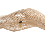 Suspension en rotin naturel forme ondulante tressage ajouré – Ø115 cm