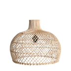 Suspension en rotin naturel tressé forme gourde Ø42 cm à motif diamant