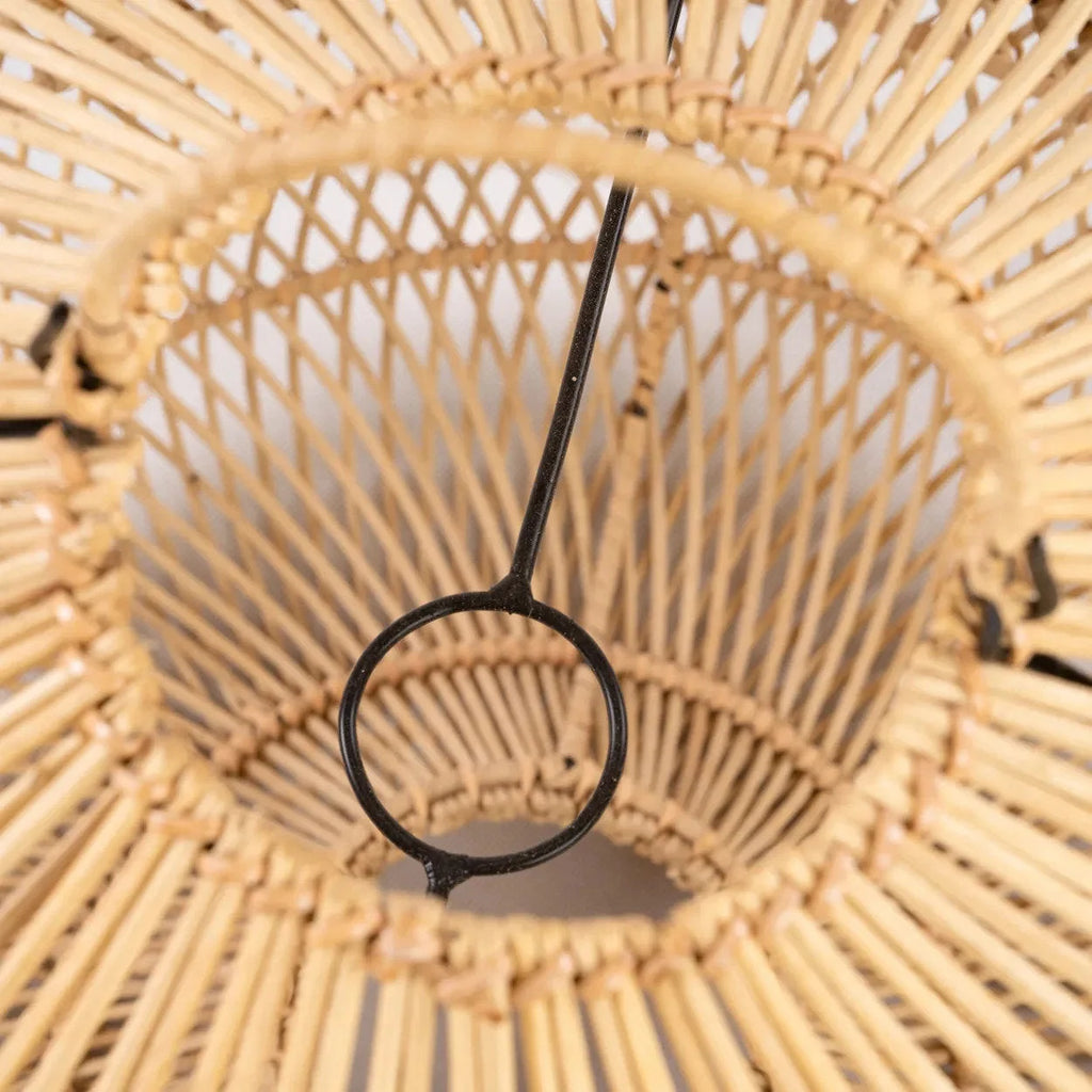 Suspension en rotin tressé naturel forme sphérique – Ø60 cm