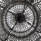 Suspension en rotin tressé – Noir ajouré – Ø50 cm