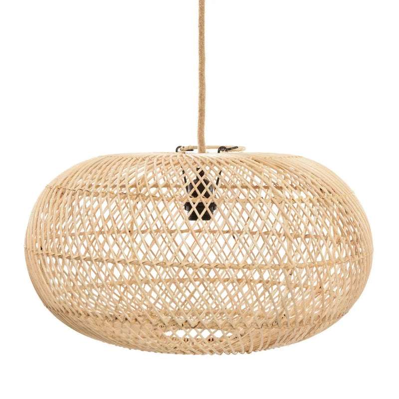 Suspension sphère en rotin naturel diamètre 50 cm