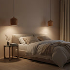 Lit naturel en teck forme bouteille Ø25x28 cm