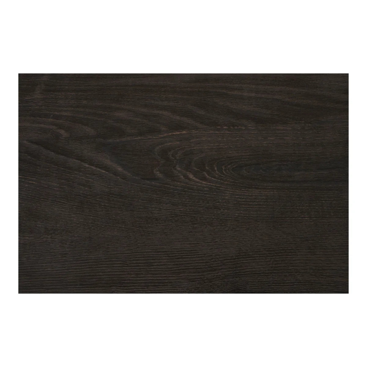 Table basse ovale en bois foncé texturé, 100x50 cm
