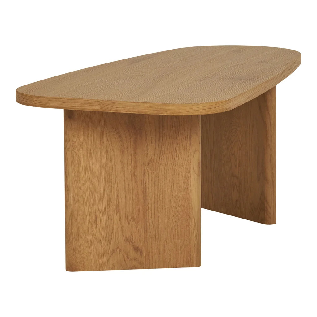 Table basse ovale en bois naturel 50x100 cm pour salon