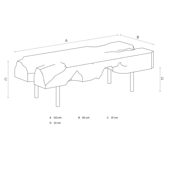 Table basse en racine de teck dimensions