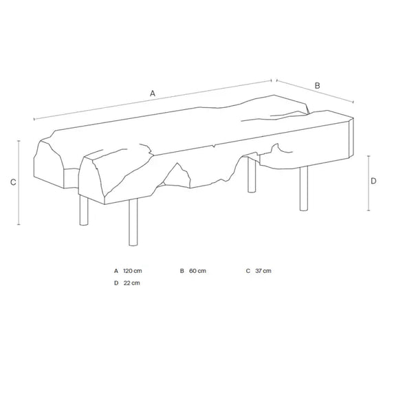 Table basse en racine de teck dimensions