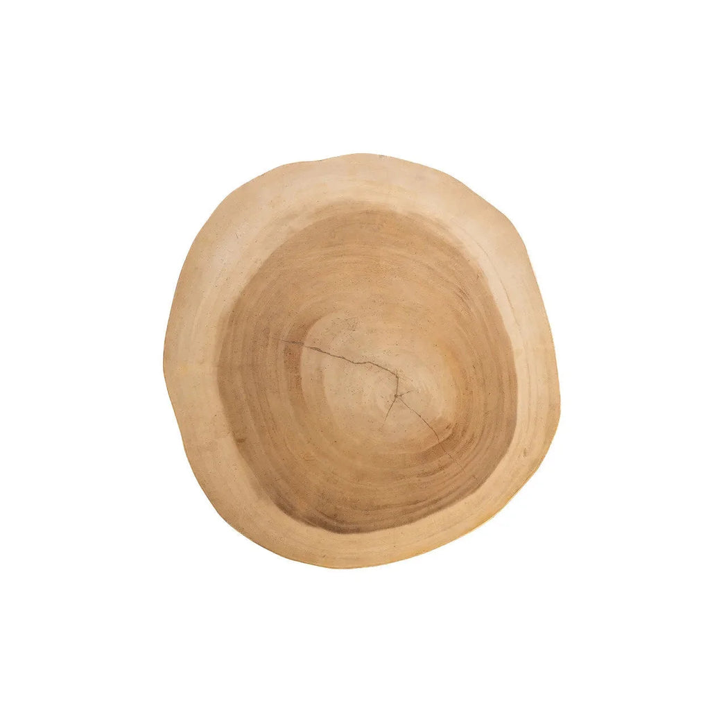 Table d’appoint en bois sculpté – Pieds entrelacés – Ø60 cm