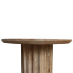 Table d’appoint ronde en bois de manguier naturel sculpté, Ø50 cm