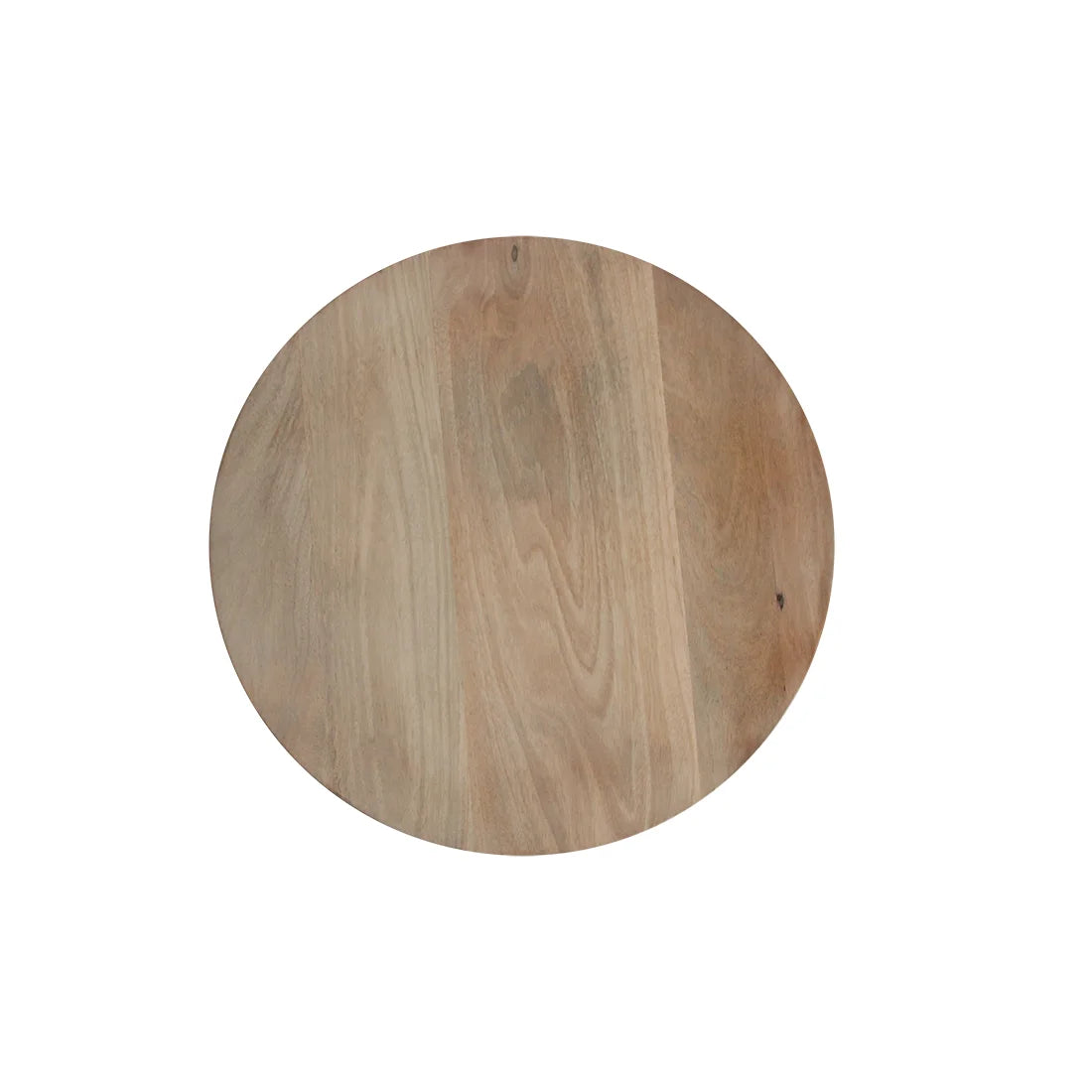 Planche à découper ronde en bois de manguier naturel sculpté, Ø50 cm