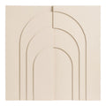 Tableau mural beige en relief avec motifs d’arcs concentriques 60x60 cm