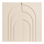 Tableau mural beige en relief avec motifs d’arcs concentriques 60x60 cm
