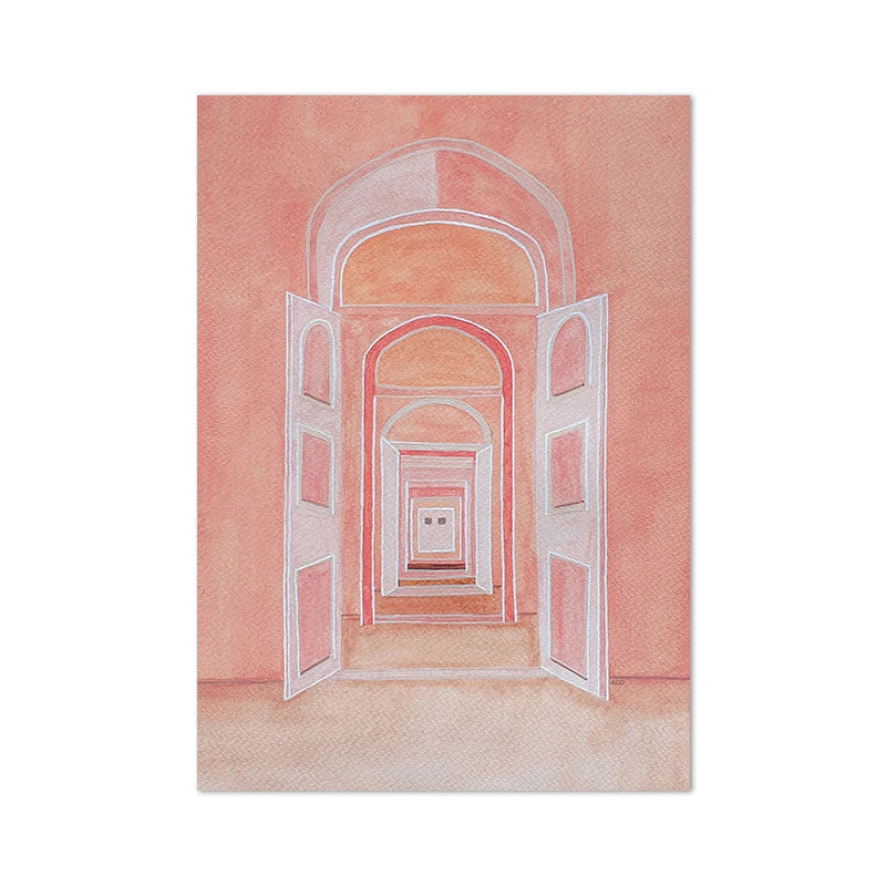 Tableau portes orientales rose