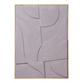 Tableau en relief géométrique couleur sable 50x70 cm