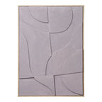 Tableau en relief géométrique couleur sable 50x70 cm