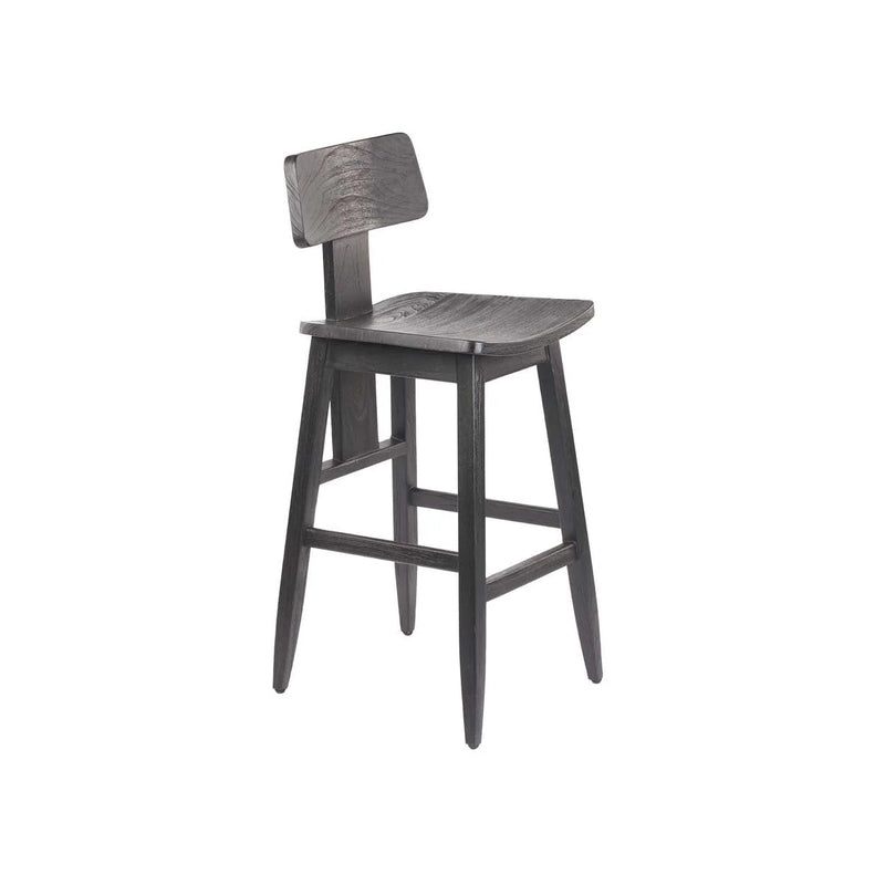 Tabouret de bar en bois noir 109 cm élégant