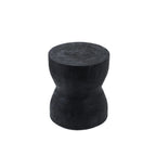 Tabouret en bois de suar noir silhouette sculptée – H45 cm