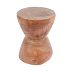 Tabouret ou table d’appoint en bois de suar naturel forme sablier – Ø40 cm
