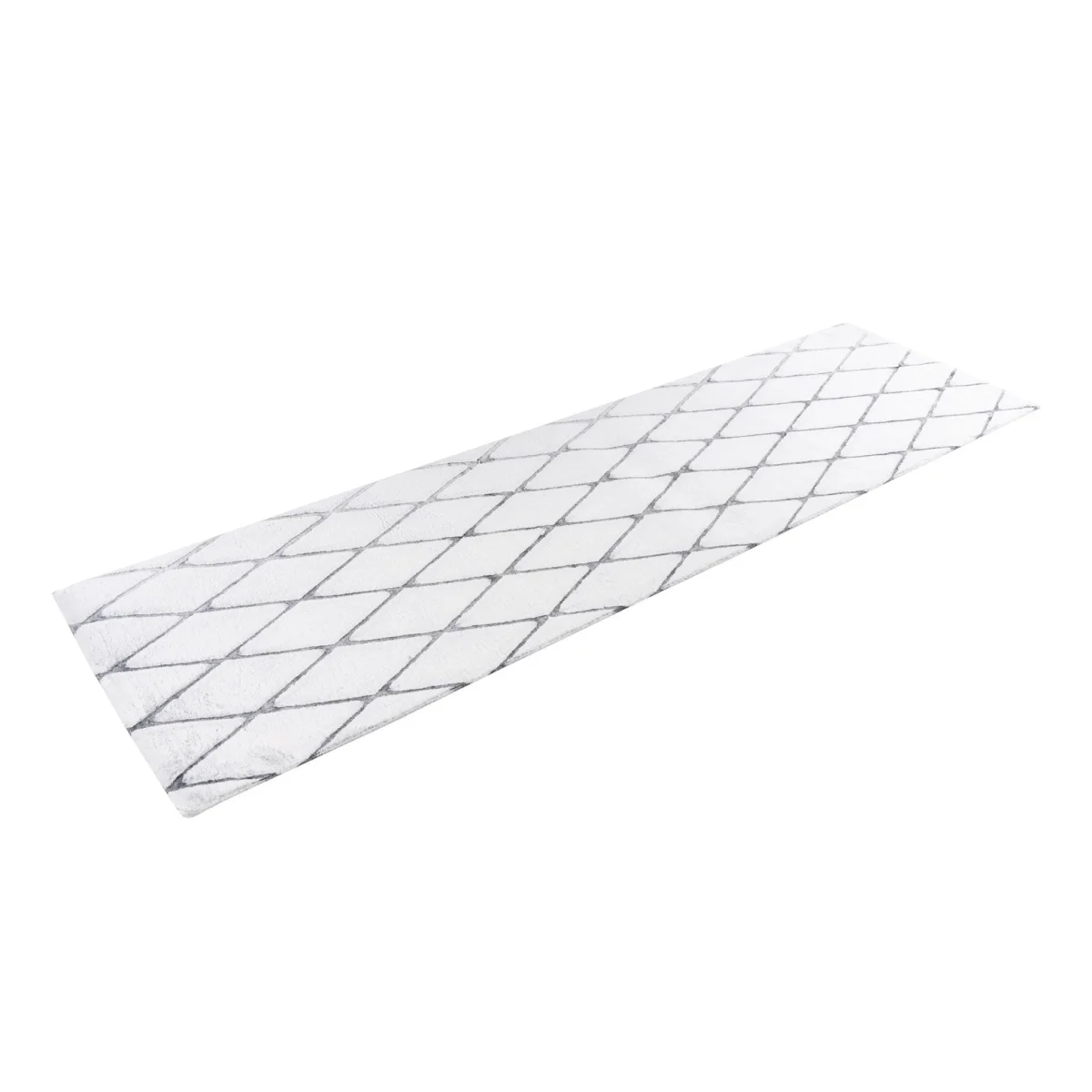 Stent médical en mesh blanc avec motif losanges gris en polyester doux