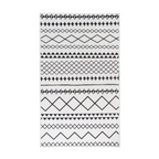 Tapis rectangulaire avec motif géométrique noir et blanc pour Maya 400 Weiß / Schwarz