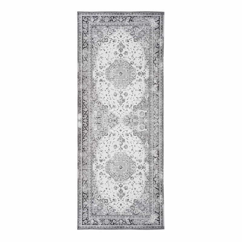 Tapis de couloir persan noir blanc 80x200 cm