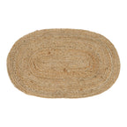 Tapis d’entrée ovale en jute tressée naturelle – 50x80 cm