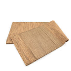 Tapis en jonc de mer naturel 280x175 cm style bohème avec deux tapis rectangulaires en fibres naturelles