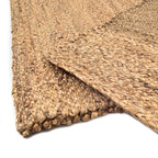 Tapis en jonc de mer naturel 280x175 cm style bohème avec sections tressées