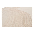 Tapis en laine fait main beige et ivoire motifs ondulés 160x230 cm
