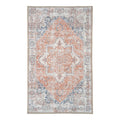 Tapis de porte persan vintage orange et bleu 50x80 cm