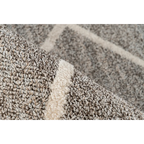 Premier plan d’un tapis texturé gris et blanc à motif enroulé, Rhombus 200 Braun Beige