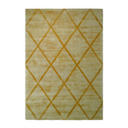 Tapis rectangulaire jaune doré avec motif losanges en relief 120x170 cm