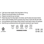 Instruction d’entretien pour Tapis rectangulaire en laine naturelle bouclée salon