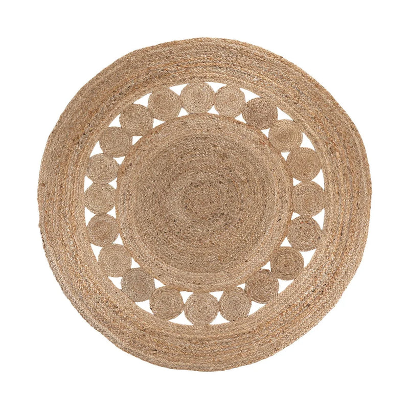 Tapis rond en jute naturelle tressée Ø150 cm