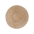 Tapis rond en jute naturelle tressée beige Ø90 cm motifs circulaires