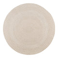 Tapis rond en matière recyclé sable tressage spirale – Ø180 cm