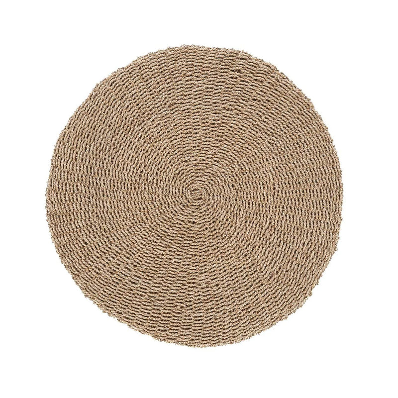 Tapis rond en sisal tressé beige naturel – Ø100 cm