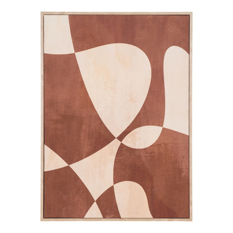 Toile déco 50x70 cm marron et beige