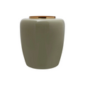 Vase Artisse 100 Mint / Gold, urn beige ou vert clair avec anneau doré en haut