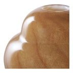 Vase décoratif en verre ambré soufflé forme champignon H17 cm