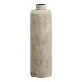 Vase haut en métal effet béton beige grège, H78 cm