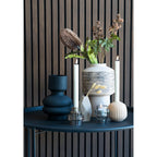 Arrangement décor maison artistique avec vase organique noir H22 cm diamètre 15 cm