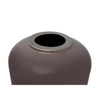Vase en céramique violet avec bord en métal pour Bodenvase Art Deco 190 Grau Silber