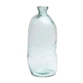 Vase en verre transparent ondulé bleu moderne – H73 cm
